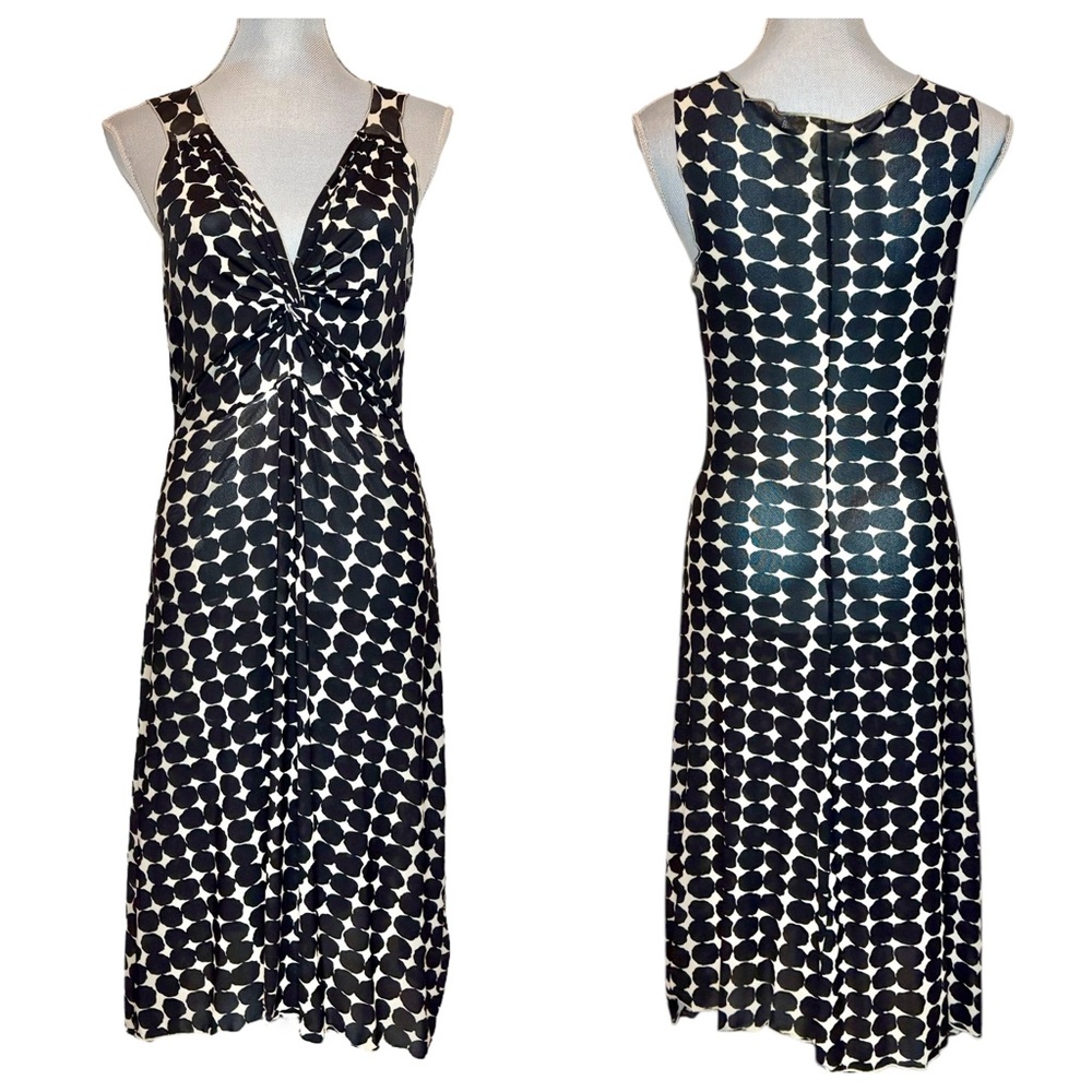 Vintage Max Studio Sheer Polka Dot Dress